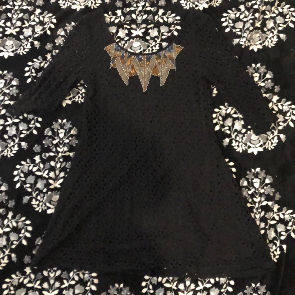 Miss Me Black Knit Dress with Detailing